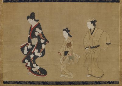 Prostitute, Kamuro and Wakashu, c.1695 by Moronobu Hishikawa